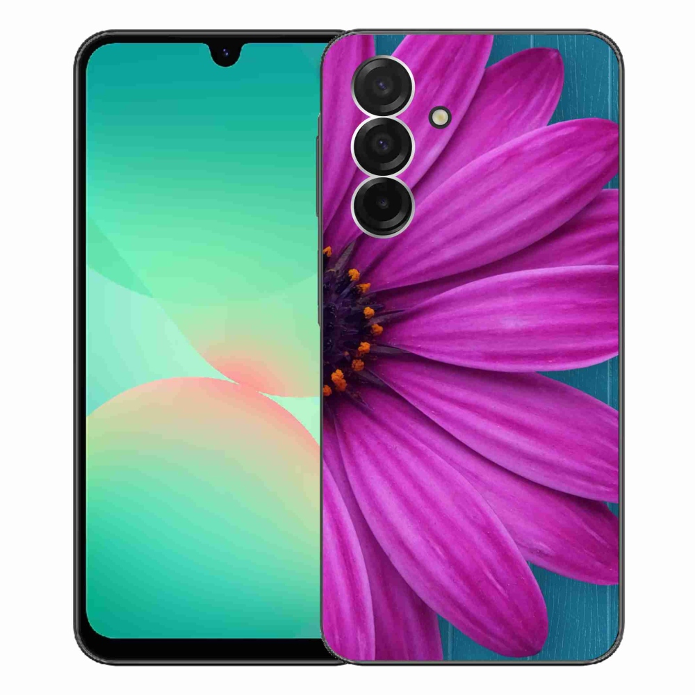 Gelový kryt mmCase na Samsung Galaxy A26 5G - fialová kopretina