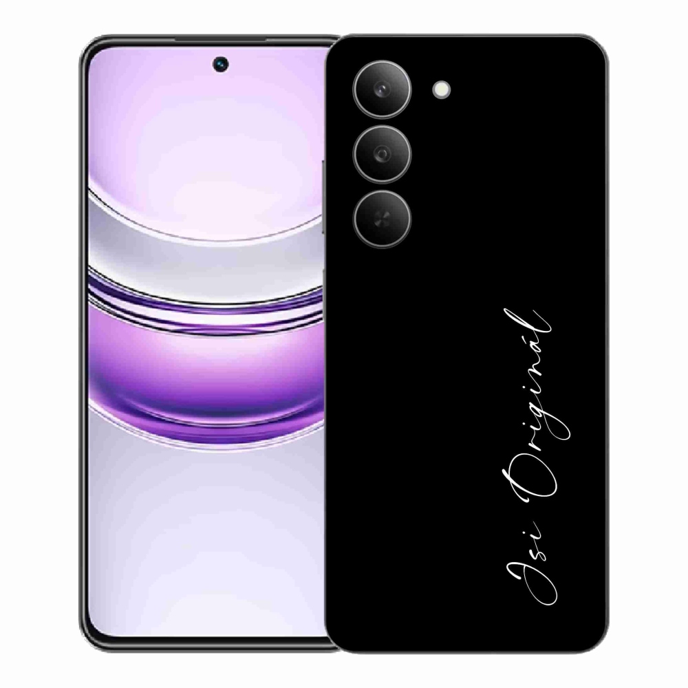 Gelový kryt mmCase na Realme 14x 5G - jsi originál černé pozadí