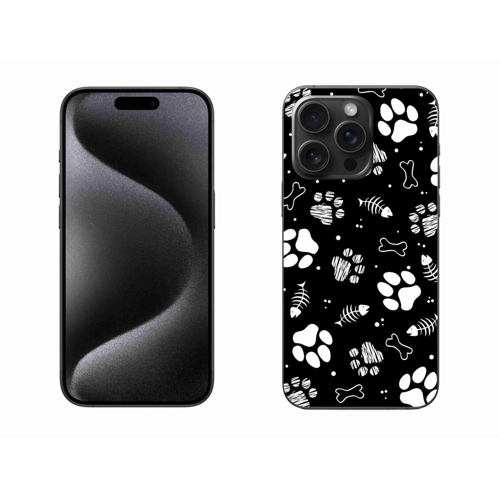 Gelový kryt mmCase na iPhone 15 Pro Max - psí tlapky