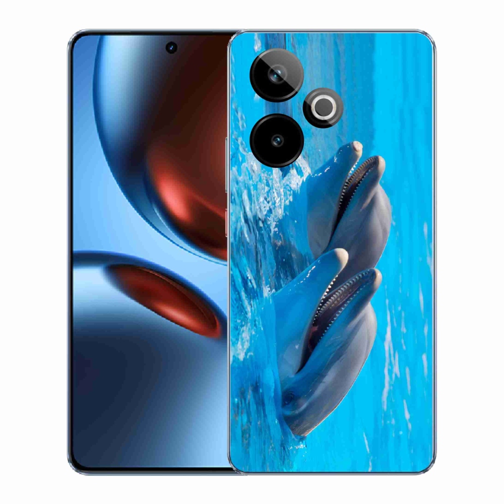 Gelový kryt mmCase na Realme GT 7 5G/GT 7T 5G - delfíni