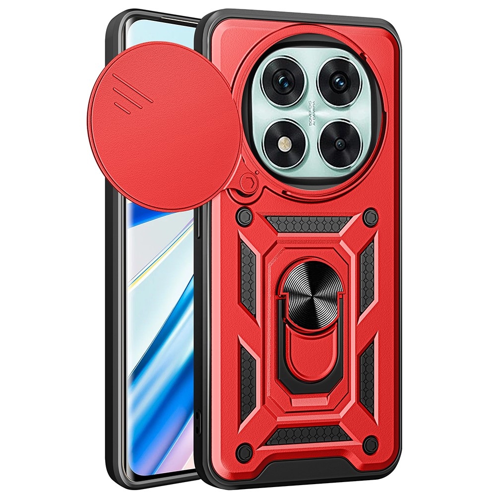Ring odolný kryt na Xiaomi Redmi Note 14 Pro 5G/Poco X7 5G - červený