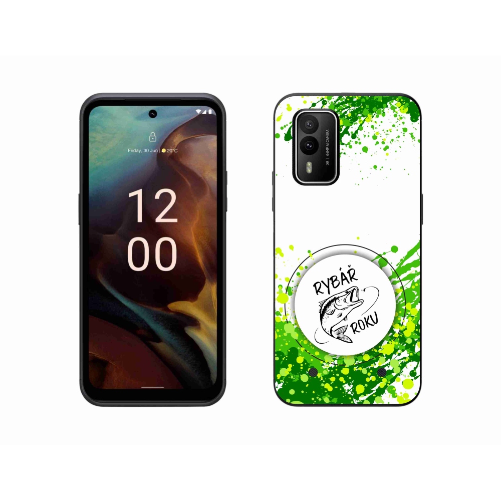 Gelový kryt mmCase na Nokia XR21 - rybář roku bílé pozadí