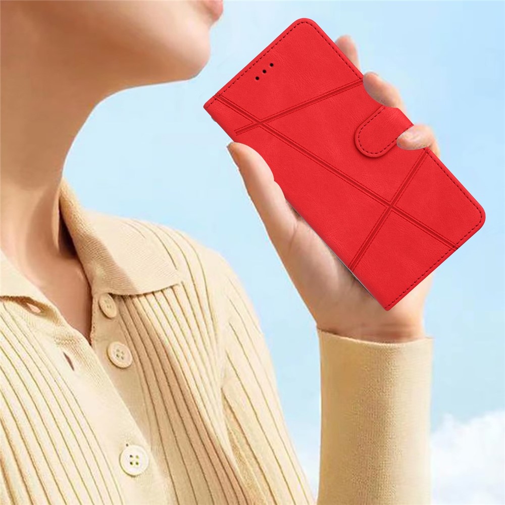 Line knížkové pouzdro na Samsung Galaxy S25 FE - červené