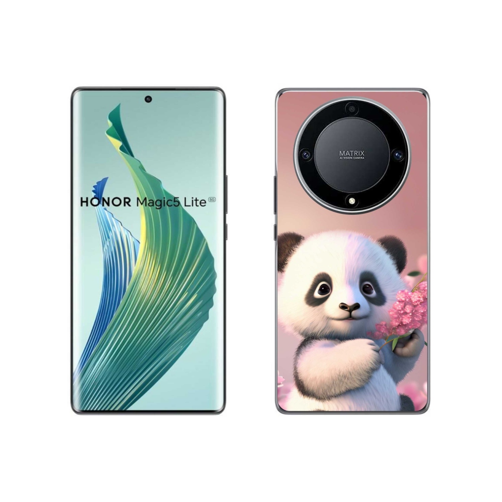 Gelový kryt mmCase na Honor Magic 5 Lite 5G - roztomilá panda