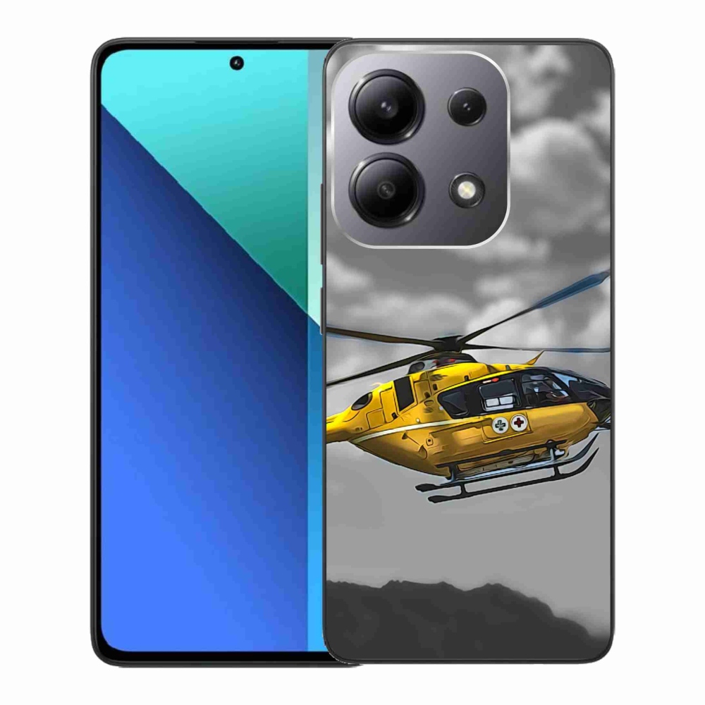 Gelový kryt mmCase na Xiaomi Redmi Note 13 - žlutá helikoptéra