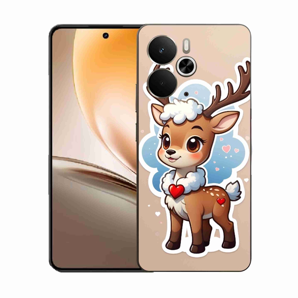 Gelový kryt mmCase na Realme 14 5G - kreslený sob