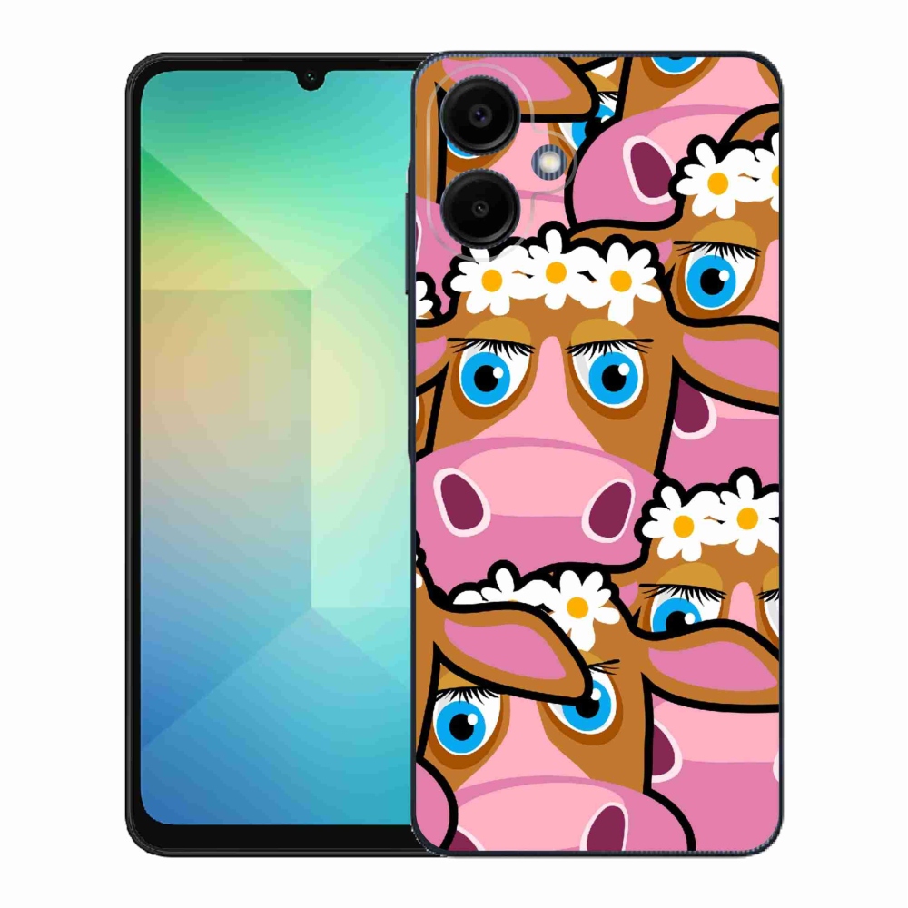 Gelový kryt mmCase na Samsung Galaxy A06 4G - kreslené kravičky