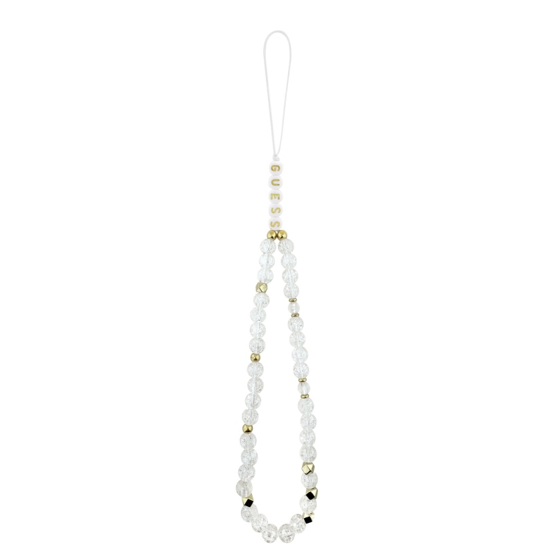 Guess IML Glitter Script Strap MagSafe Zadní Kryt pro iPhone 17 Pro Transparent