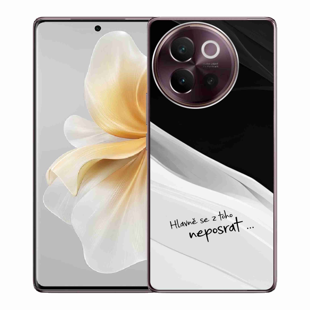 Gelový kryt mmCase na Vivo V40 Lite 5G - vtipný text 13 bíločerné pozadí