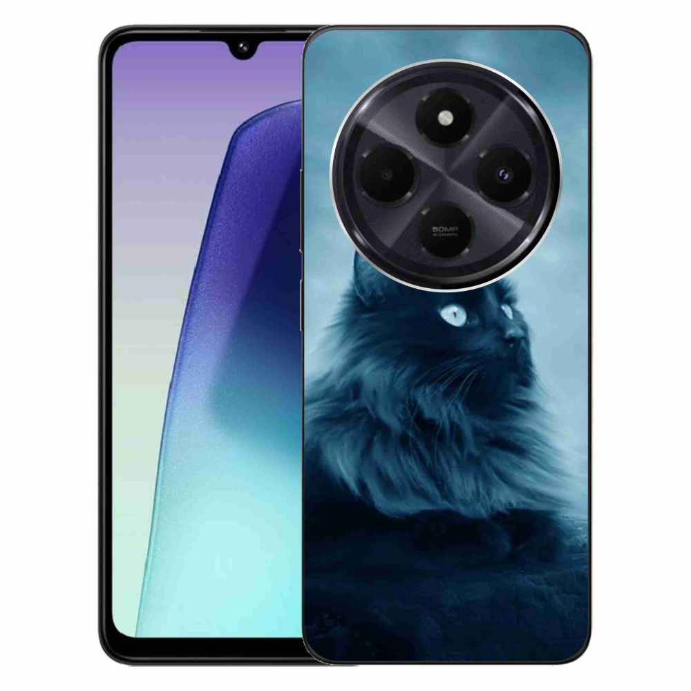 Gelový obal mmCase na Xiaomi Redmi 14C/Poco C75 - černá kočka 1