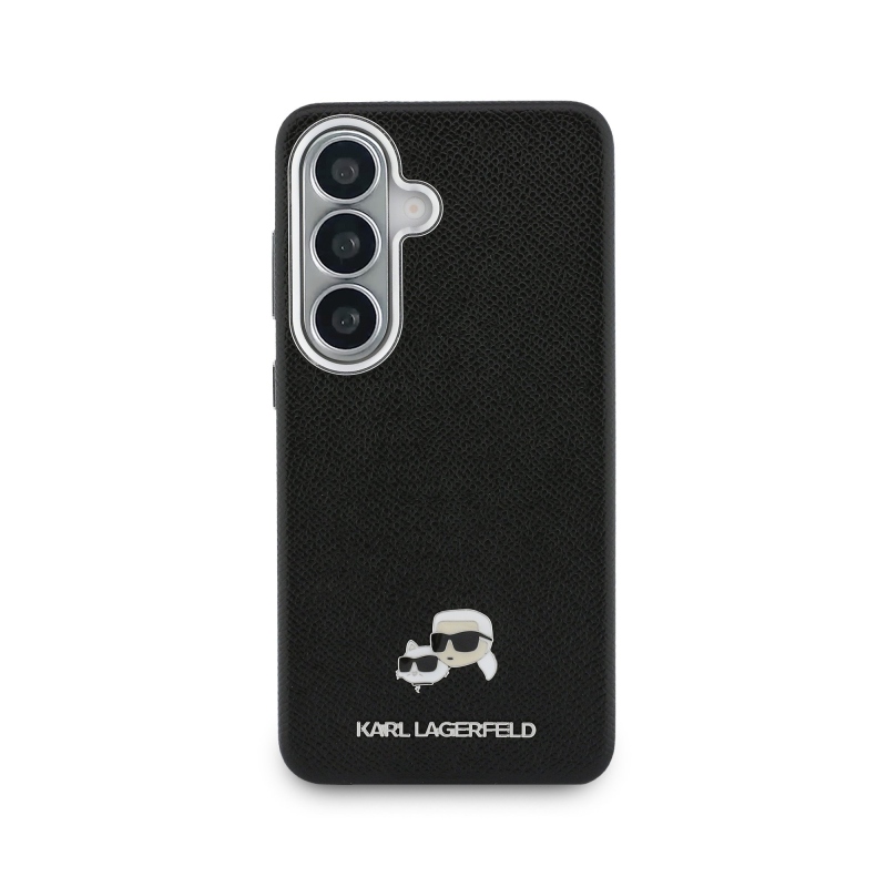 Karl Lagerfeld Grained PU Leather K&CH Heads Magnetic Zadní Kryt pro Samsung Galaxy S26+ Black