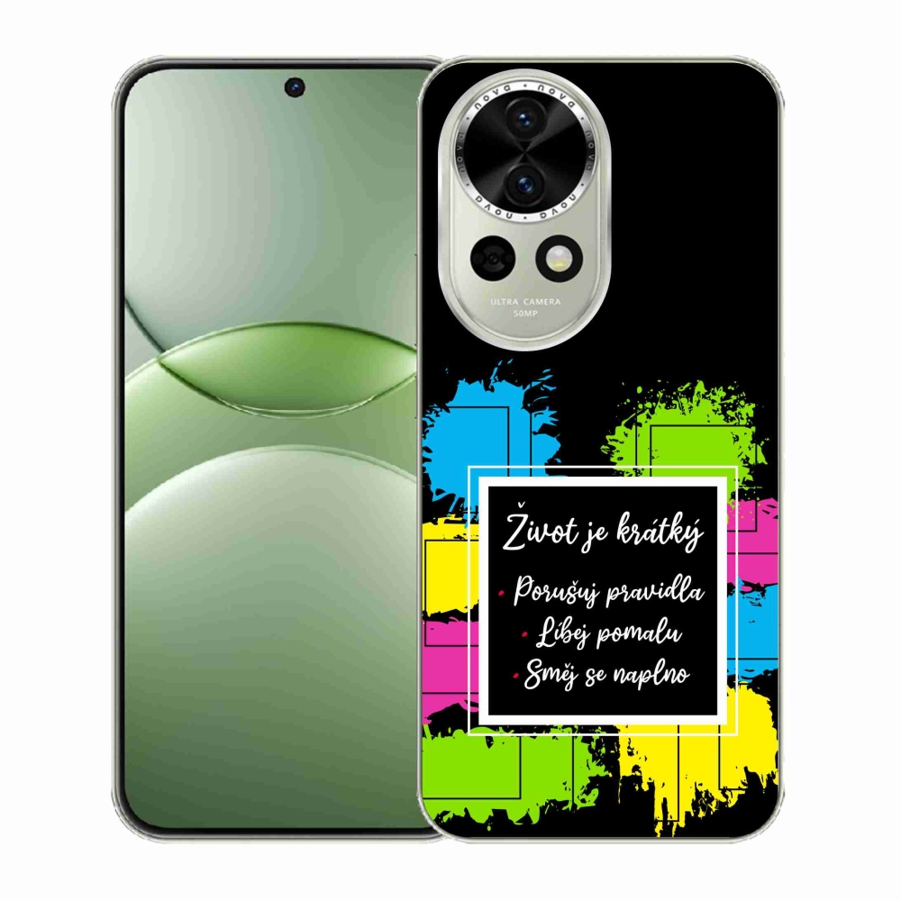 Gelový kryt mmCase na Huawei Nova 13 5G - citát 5 černé pozadí