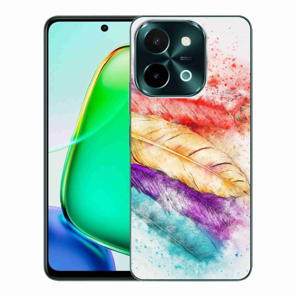 Gelový kryt mmCase na Vivo Y28 - barevné peří