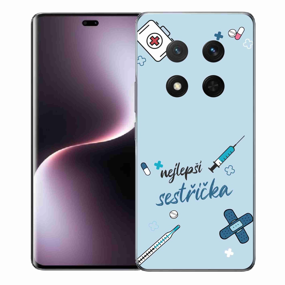 Gelový kryt mmCase na Honor Magic 7 Lite 5G - nejlepší sestřička modré pozadí