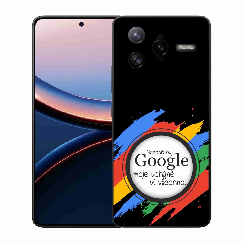 Gelový kryt mmCase na Xiaomi Poco F7 Ultra - tchýně ví všechno černé pozadí