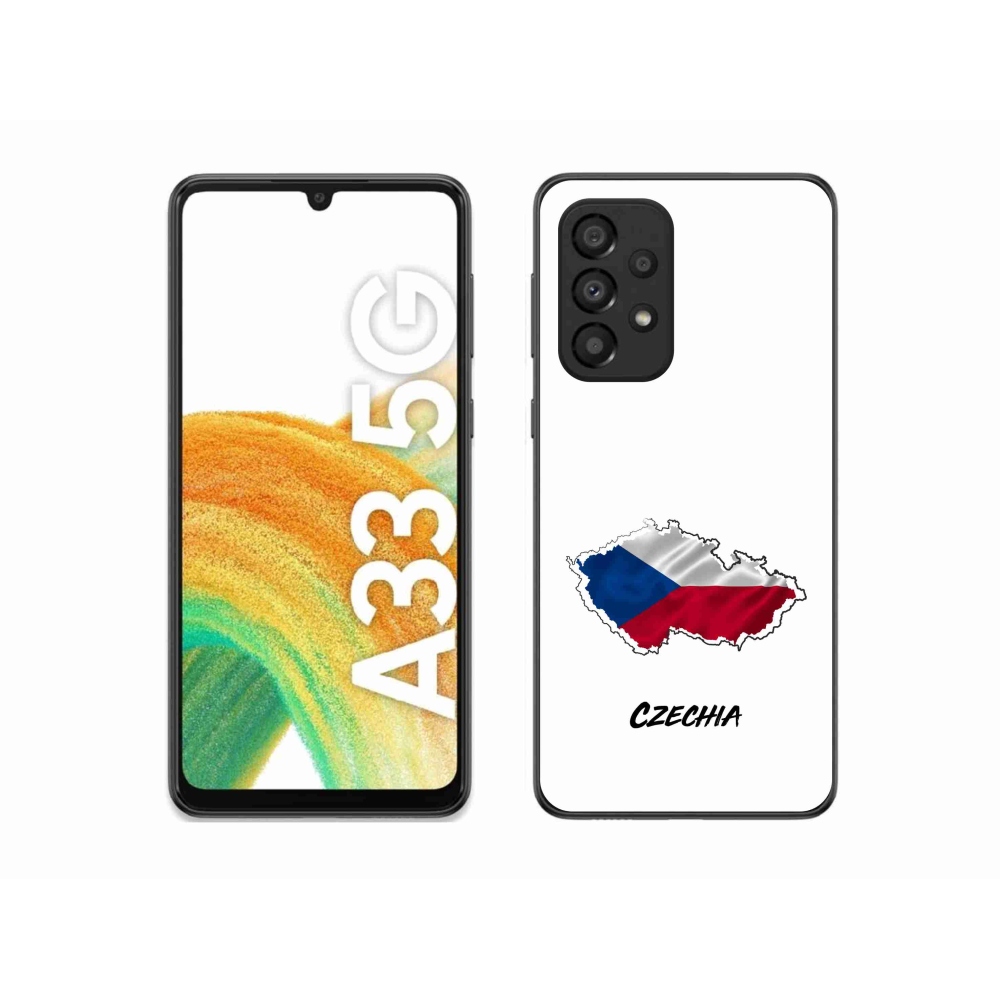 Gelový kryt mmCase na Samsung Galaxy A33 5G - Czechia bílé pozadí