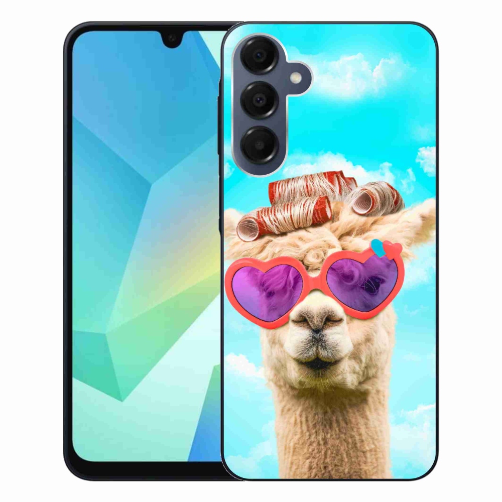 Gelový kryt mmCase na Samsung Galaxy A16 4G/5G - lama s brýlemi
