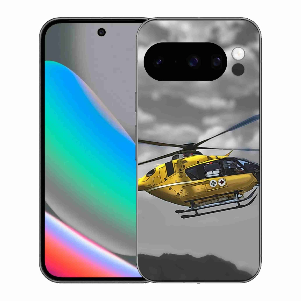 Gelový kryt mmCase na Google Pixel 10 Pro - žlutá helikoptéra