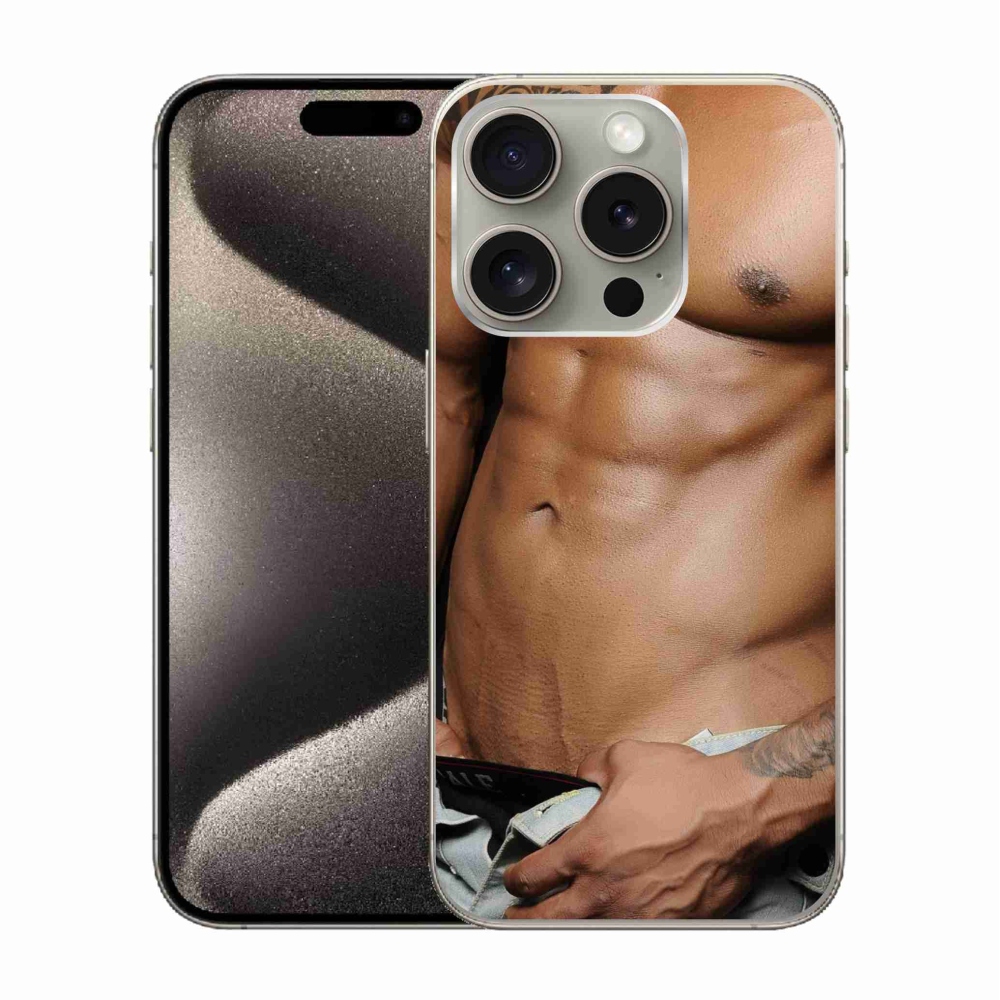 Gelový kryt mmCase na iPhone 15 Pro - sexy muž