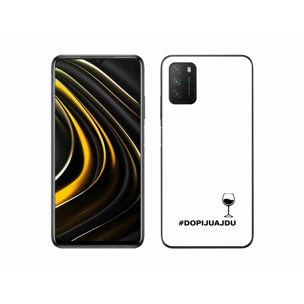 Gelový kryt mmCase na Xiaomi Poco M3 - vinný motiv bílé pozadí