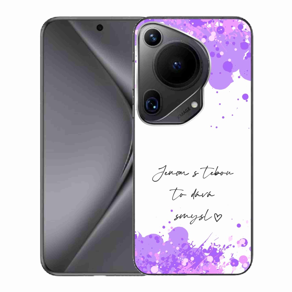 Gelový kryt mmCase na Huawei Pura 70 Ultra - zamilovaný text bílé pozadí
