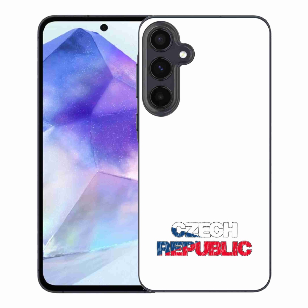 Gelový kryt mmCase na Samsung Galaxy A55 5G - Czech Republic bílé pozadí