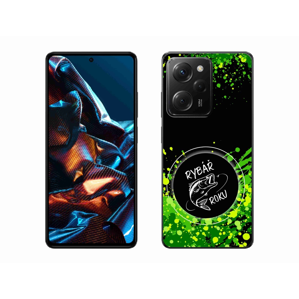 Gelový kryt mmCase na Xiaomi Poco X5 Pro 5G - rybář roku černé pozadí