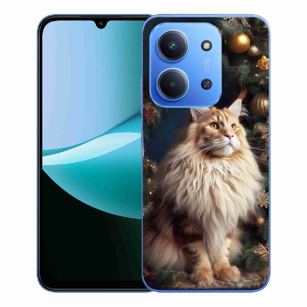 Gelový kryt mmCase na Xiaomi Redmi 15C 4G/5G (173mm) - kočka u stromku