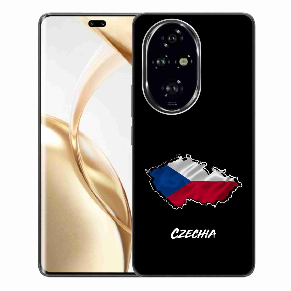 Gelový kryt mmCase na Honor 200 Pro 5G - Czechia černé pozadí