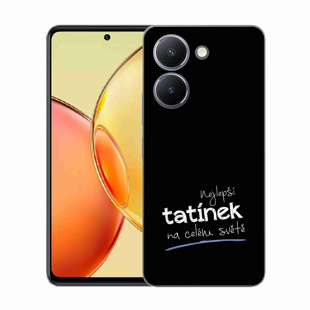 Gelový kryt mmCase na Vivo Y36 - nejlepší tatínek 4 černé pozadí