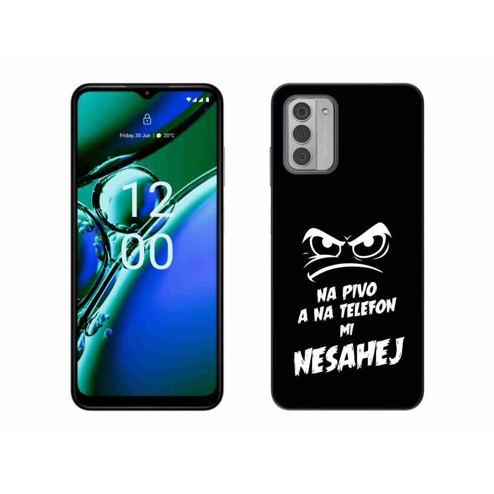 Gelový kryt mmCase na Nokia G42 - pivní motiv 2 černé pozadí