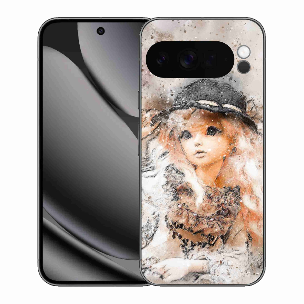 Gelový kryt mmCase na Google Pixel 10 Pro XL - holčička s kloboukem