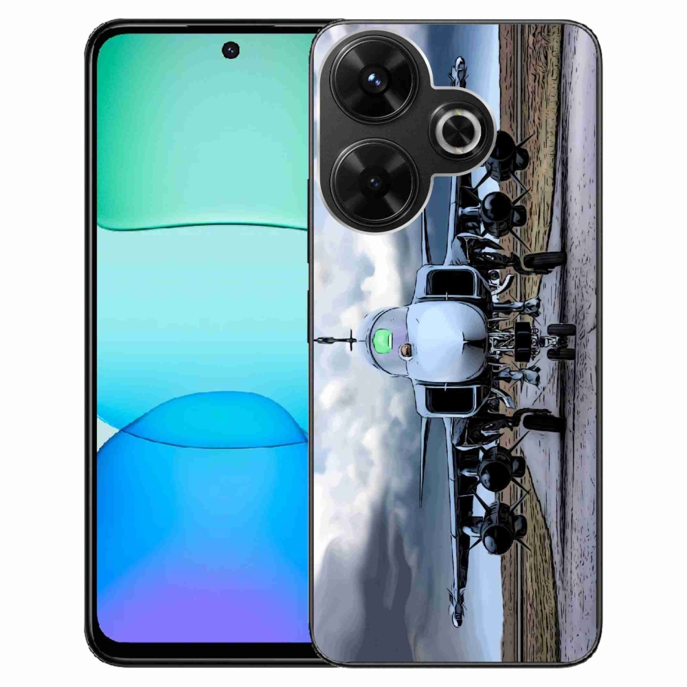 Gelový kryt mmCase na Xiaomi Redmi 13 4G/Poco M6 4G - vojenské letadlo