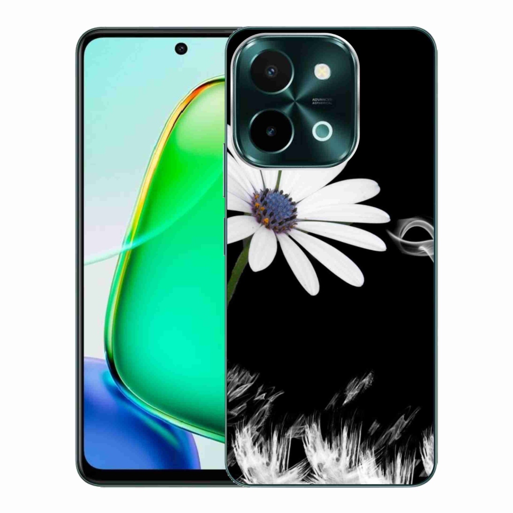 Gelový kryt mmCase na Vivo Y28 - bílá květina
