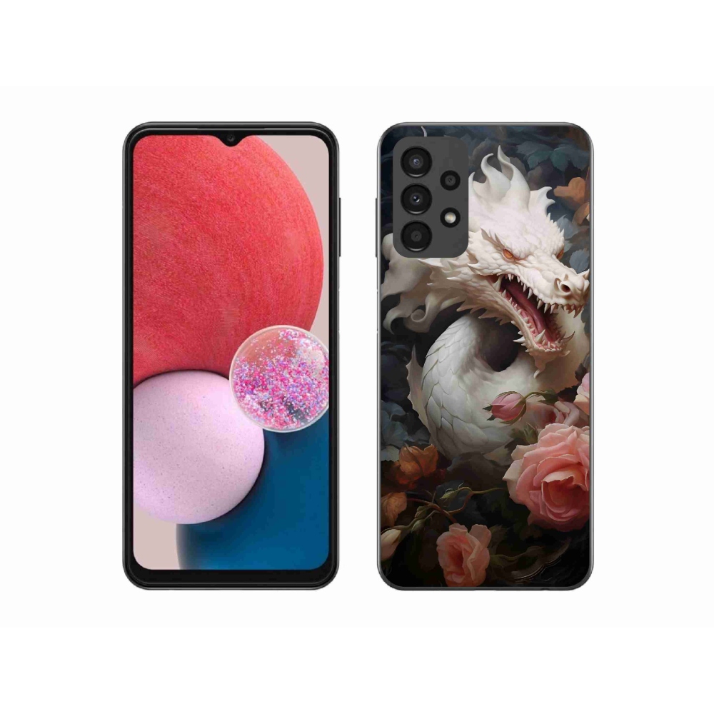 Gelový kryt mmCase na Samsung Galaxy A13 4G - bílý drak