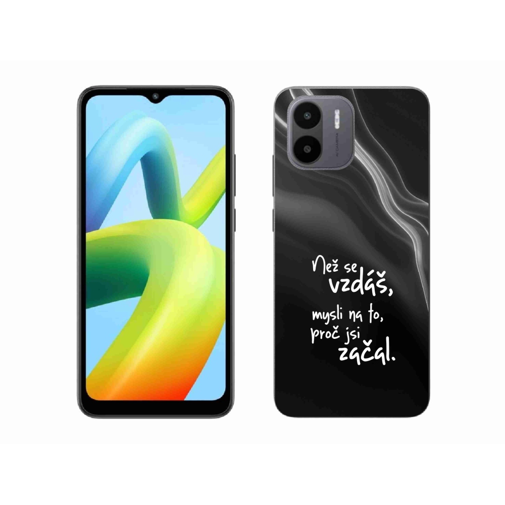 Gelový kryt mmCase na Xiaomi Redmi A1 - citát 2 černé pozadí