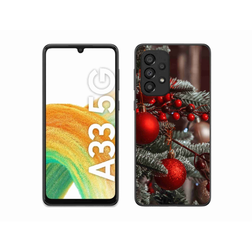 Gelový kryt mmCase na Samsung Galaxy A33 5G - vánoční ozdoby 2