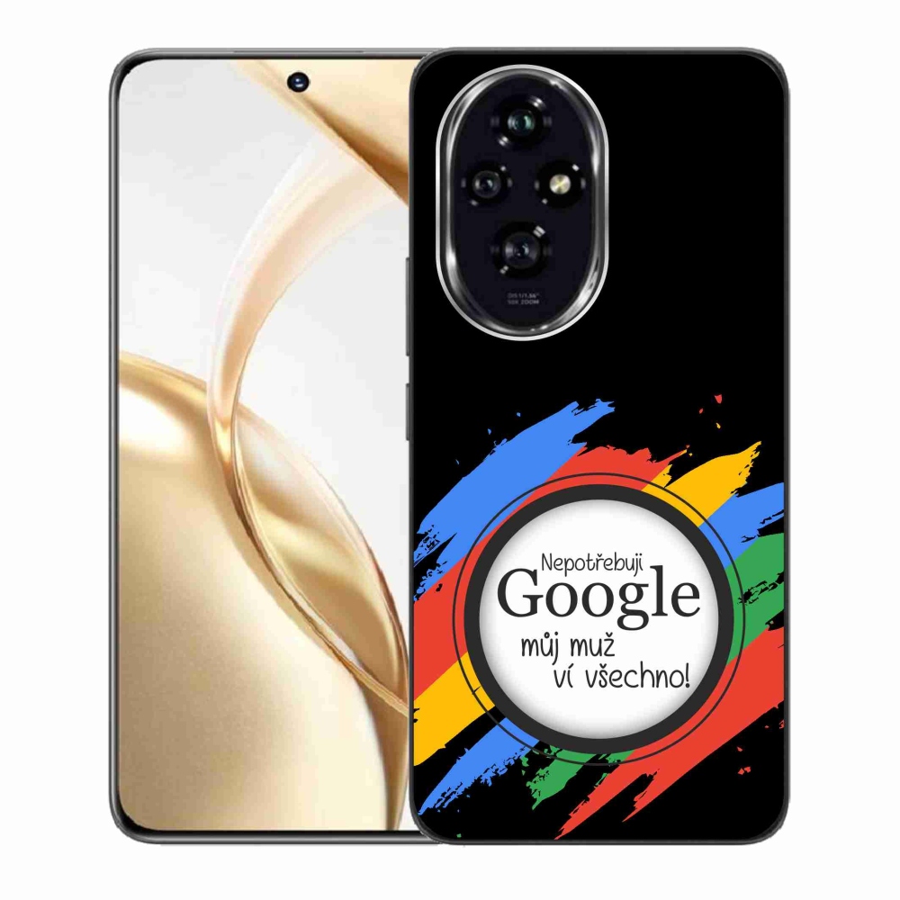 Gelový kryt mmCase na Honor 200 5G - muž ví všechno černé pozadí