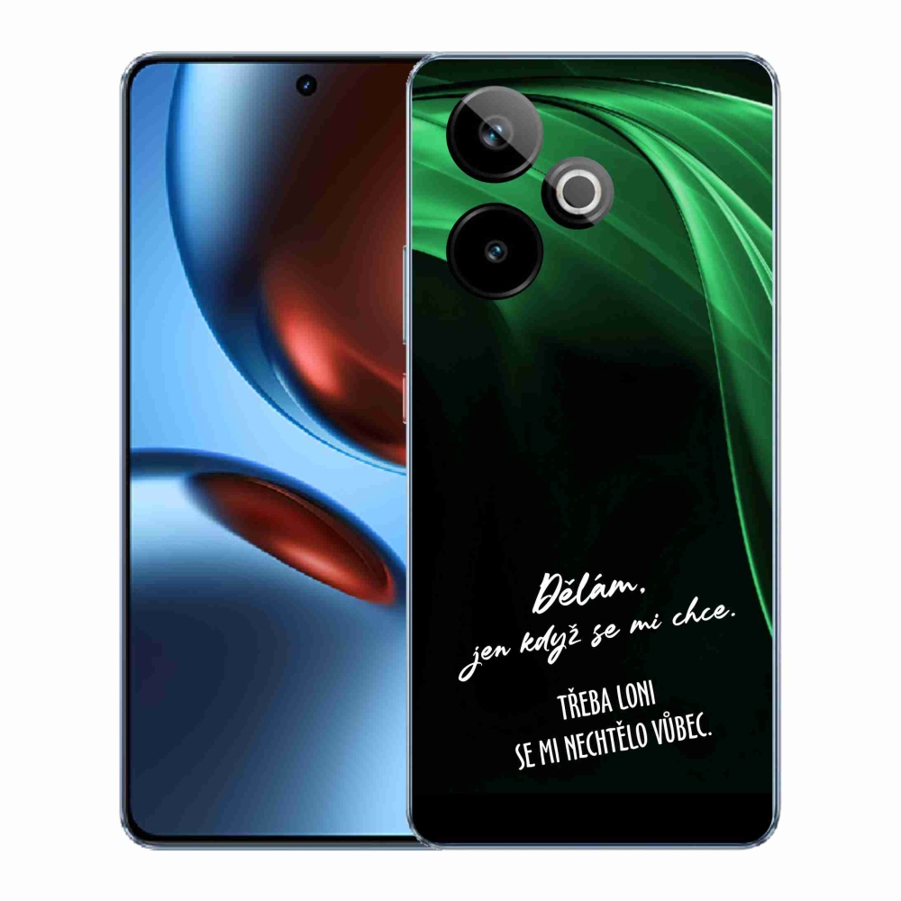 Gelový kryt mmCase na Realme GT 7 5G/GT 7T 5G - vtipný text 12 černé pozadí
