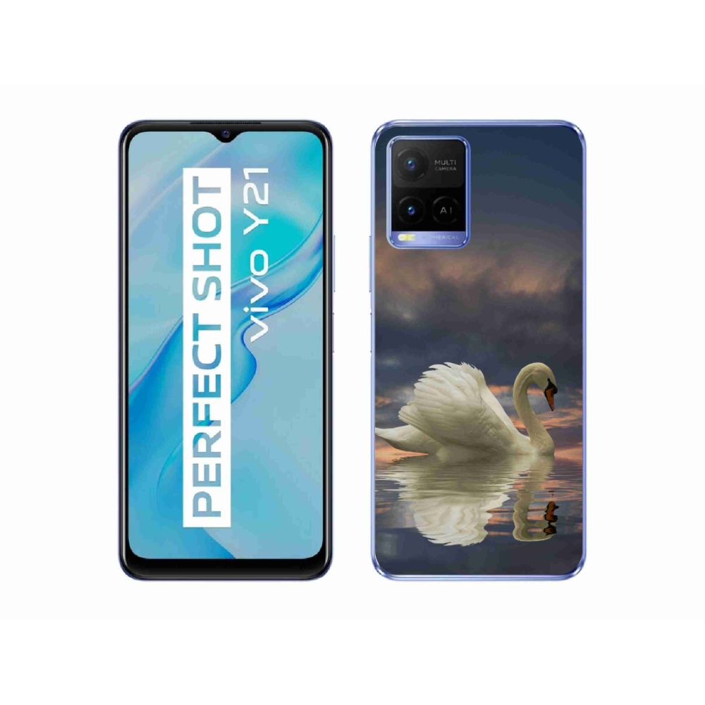 Gelový kryt mmCase na Vivo Y21/Y21s/Y33s - labuť