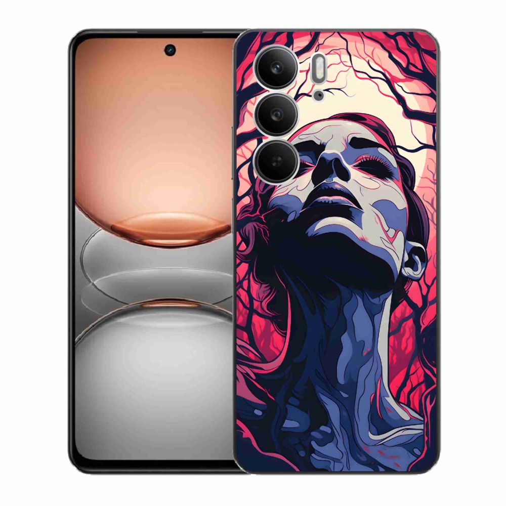 Gelový kryt mmCase na Realme C75 - abstraktní obličej