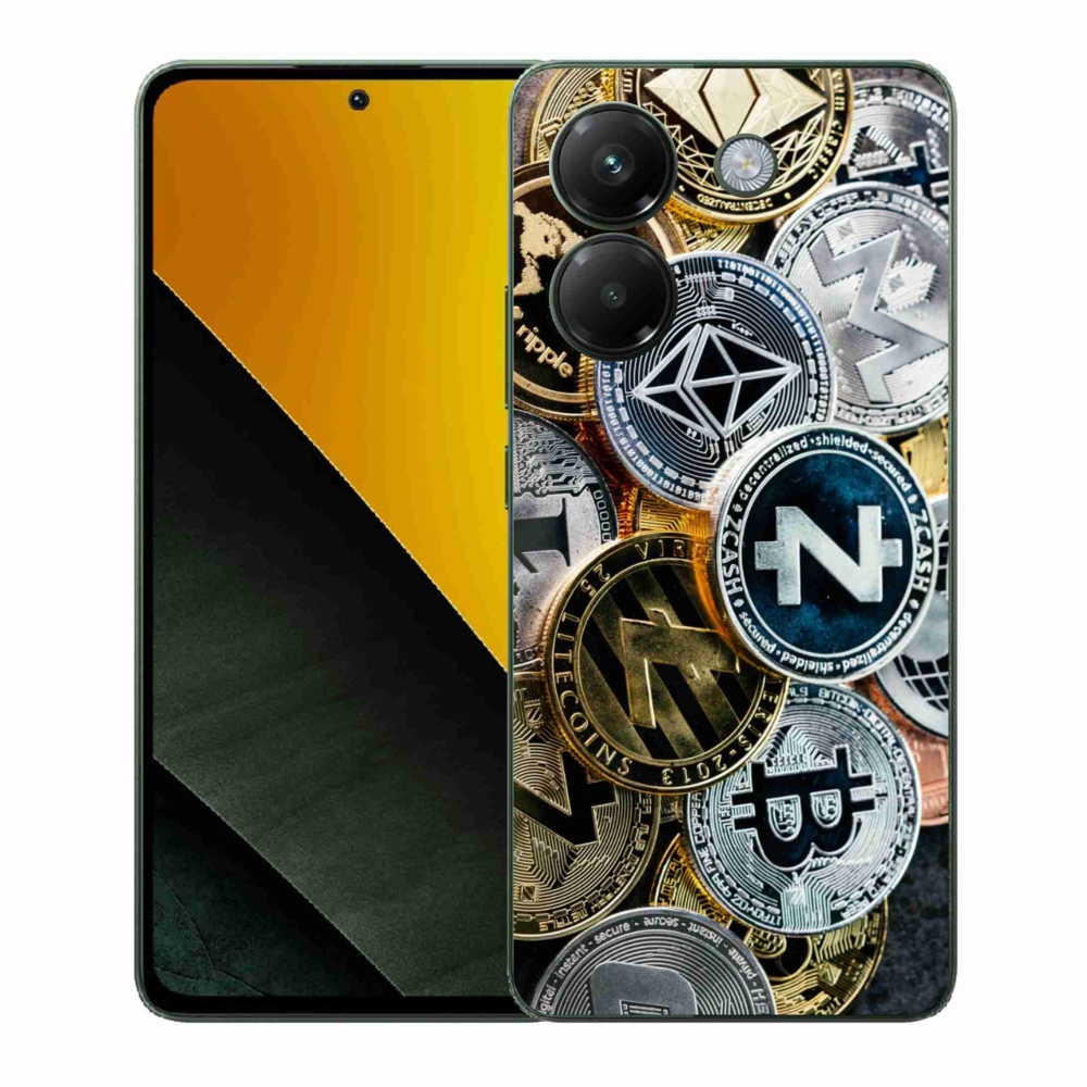 Gelový kryt mmCase na Xiaomi Poco M7 Pro 5G - kryptoměny