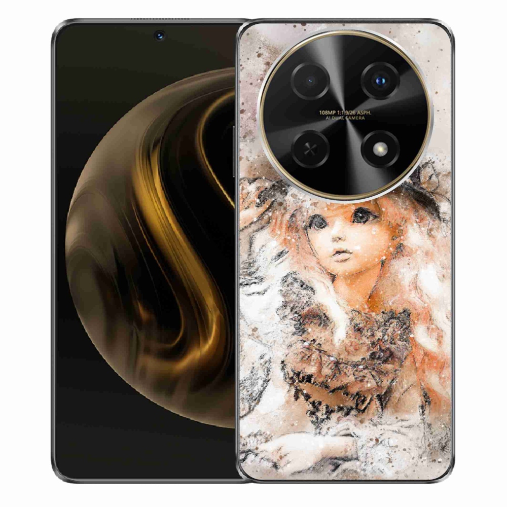 Gelový kryt mmCase na Huawei Nova 12i - holčička s kloboukem