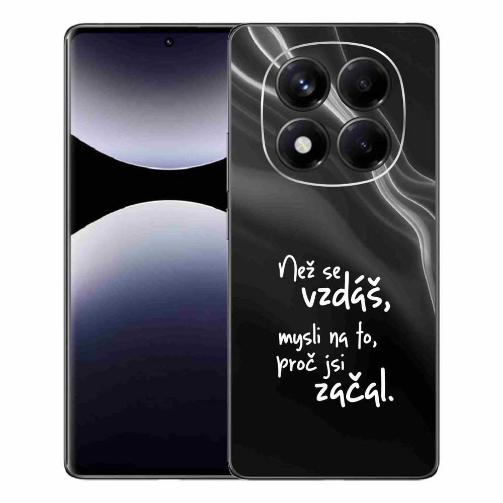 Gelový kryt mmCase na Xiaomi Redmi Note 14 Pro - citát 2 černé pozadí