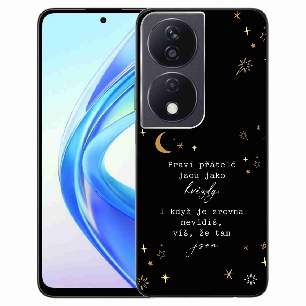 Gelový kryt mmCase na Honor X7b/Honor 90 Smart - citát 6 černé pozadí