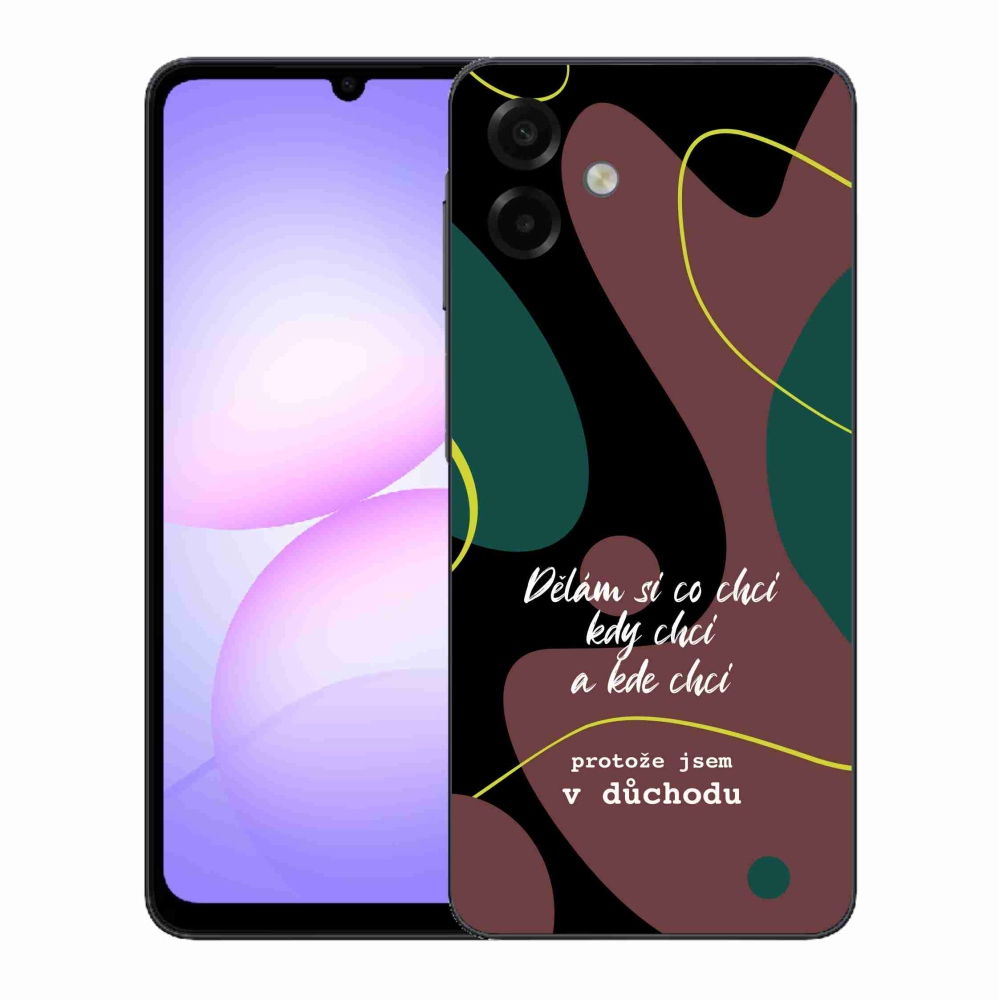 Gelový kryt mmCase na Samsung Galaxy A07 4G - vtipný text 10 černé pozadí