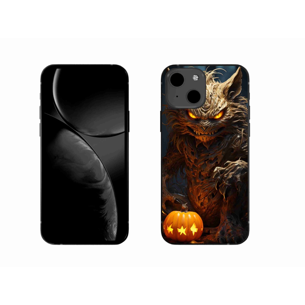 Gelový kryt mmCase na iPhone 13 - halloweenská příšera