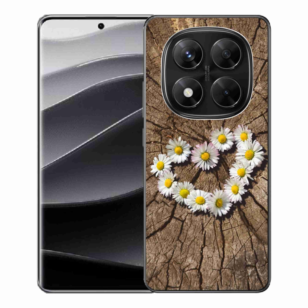 Gelový kryt mmCase na Xiaomi Redmi Note 14 Pro 5G/Poco X7 5G - srdce z kopretin