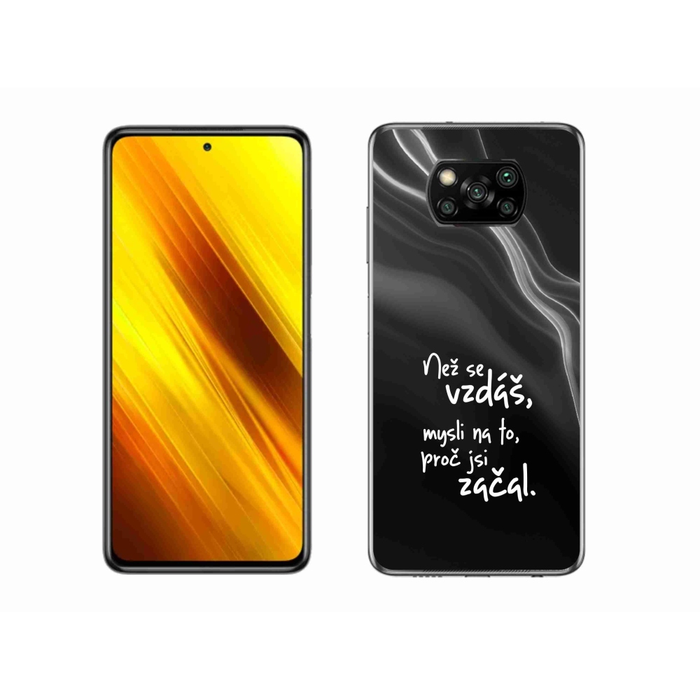 Gelový kryt mmCase na Xiaomi Poco X3 Pro - citát 2 černé pozadí