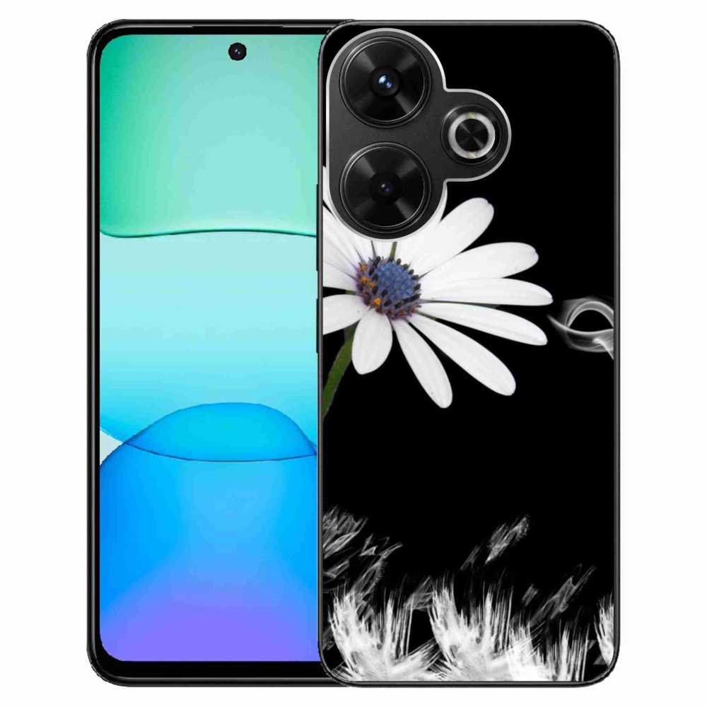 Gelový kryt mmCase na Xiaomi Redmi 13 4G/Poco M6 4G - bílá květina